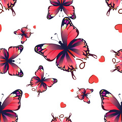 seamless pattern with butterflies