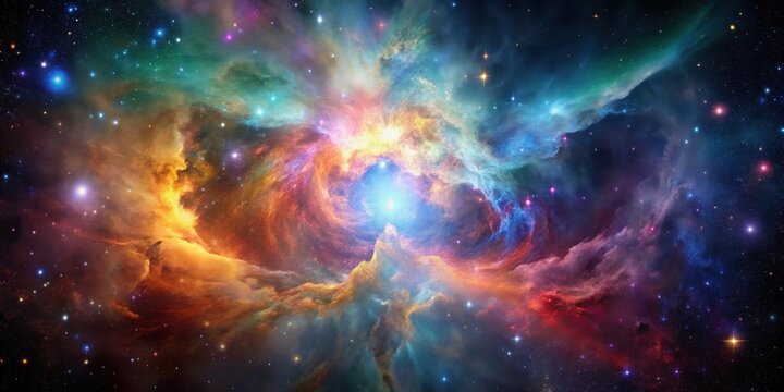 Nebula in the constellation of Perseus featuring a colorful display of interstellar gases and dust, soul nebula, perseus