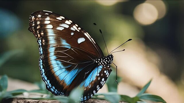blue morpho butterfly godarti animal antennae beautiful beauty black brightly detail flight fly insect olated lepidoptera macro pretty tropical vibrant wildlife wing