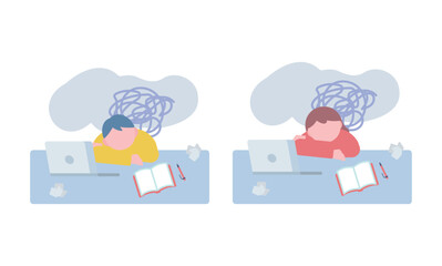 仕事で行き詰まる人