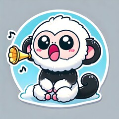 Obraz premium Chibi Gibbon Illustration