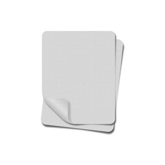 free editable vector mockup of two sheet paper stacked on white background