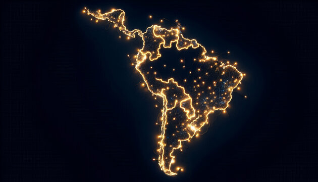Latin America Christmas light Map