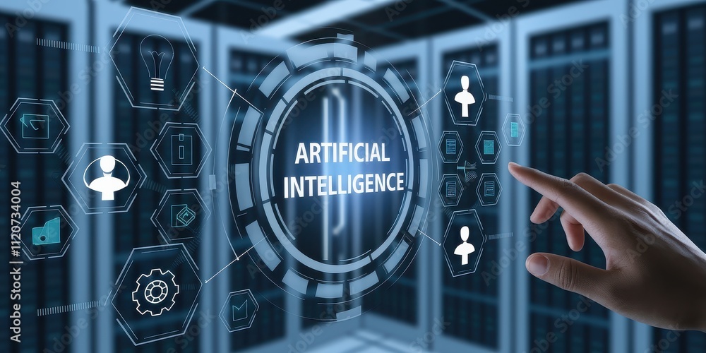 Poster exploring the future of artificial intelligence: a technological breakthrough