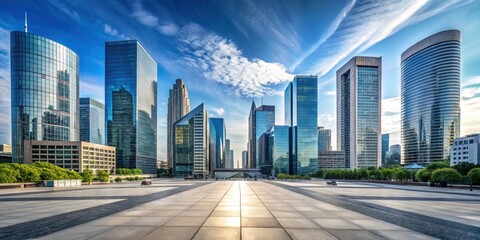 Modern business district with skyscrapers in La Defense, Paris , La Defense, business, district, skyscrapers, modern