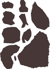 Map-like outlines of non-existent countries, collection in giraffe skin coloring. Tiling animal print of giraffe skin. Vector background pattern.