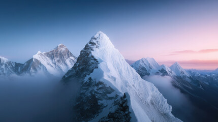 Fototapeta premium Mountain Peaks in the Clouds
