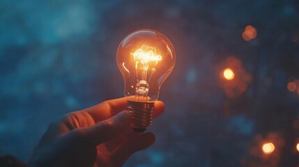 Bright Idea Hand Holding Light Bulb