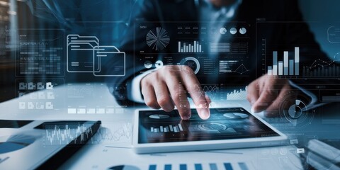 Analyzing Data and Financial Metrics on Digital Dashboard