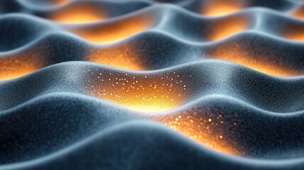 Obraz premium Glowing, textured surface with wave pattern.