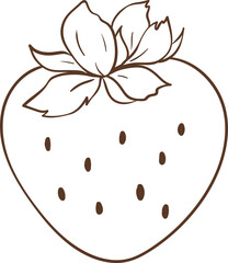 Vintage Coquette Strawberry Illustration