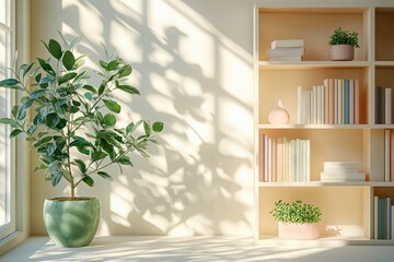 Minimalist Home Office Interior Design for Online Meetings and Video Conferencing