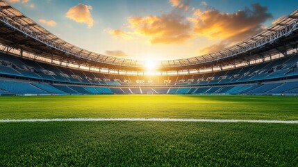 Stunning Sunset Stadium Image