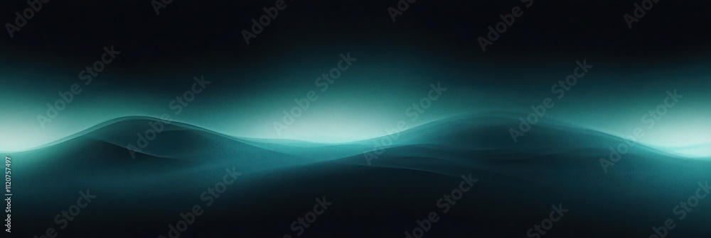 Poster teal black gradient smooth ambient abstract background calm tranquil texture light template