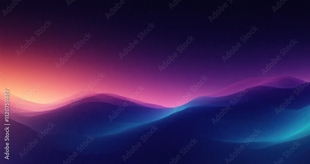 Poster abstract gradient artwork deep blue purple soft light tranquil calm texture pattern background