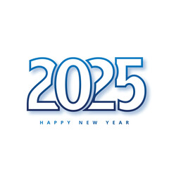 2025 new year holiday card in modern style text design