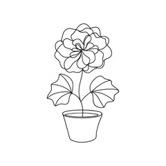 Continuous line art flat vector illustration on white background.