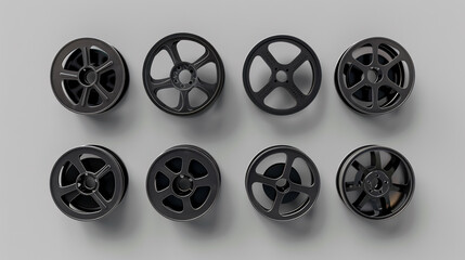set of Film reel icon