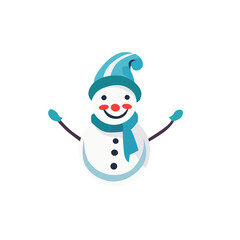 Christmas and New Year snowman