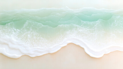 Fototapeta premium Soothing Ocean Waves on Sandy Beach