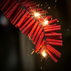 fireworks on the background