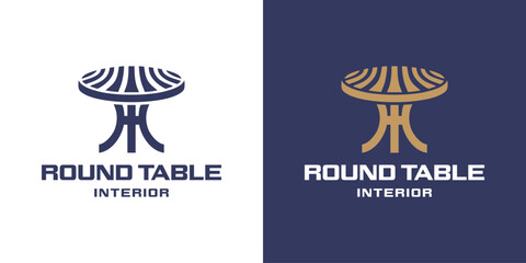 Round Table Logo Abstract Simple Luxury