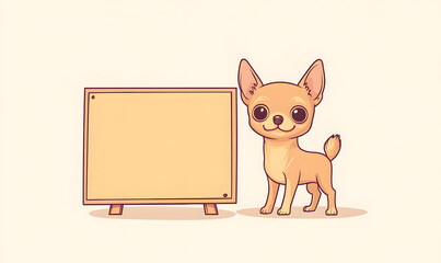 Fototapeta premium Playful Doodle Dog Illustrations for Creative Posters, Tags, and Banners with Text Space