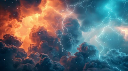 A stormy sky cleared by a lightning rod exemplifying how blockchain can bring transparency and efficiency to industries