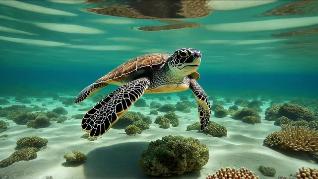 caribbean sea scenery green turtle animal tropical seascape summer turquoise lagoon beach yu4k catan wildlife underwater undersea snorkeling ocean nature marin life landscape land diving
