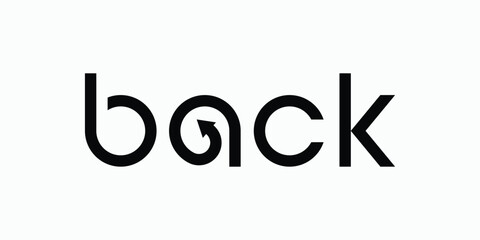 back logo design template, arrow graphic vector concept 