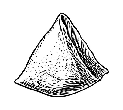 black and white samosa food drawing clip art preview