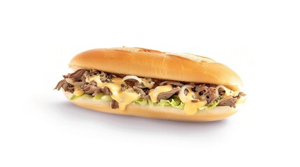 Cheesesteak, A Tasty and Popular American Dish with Juicy Steak and Melted Cheese, a Classic Delight