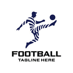Football Player Logo Abstract