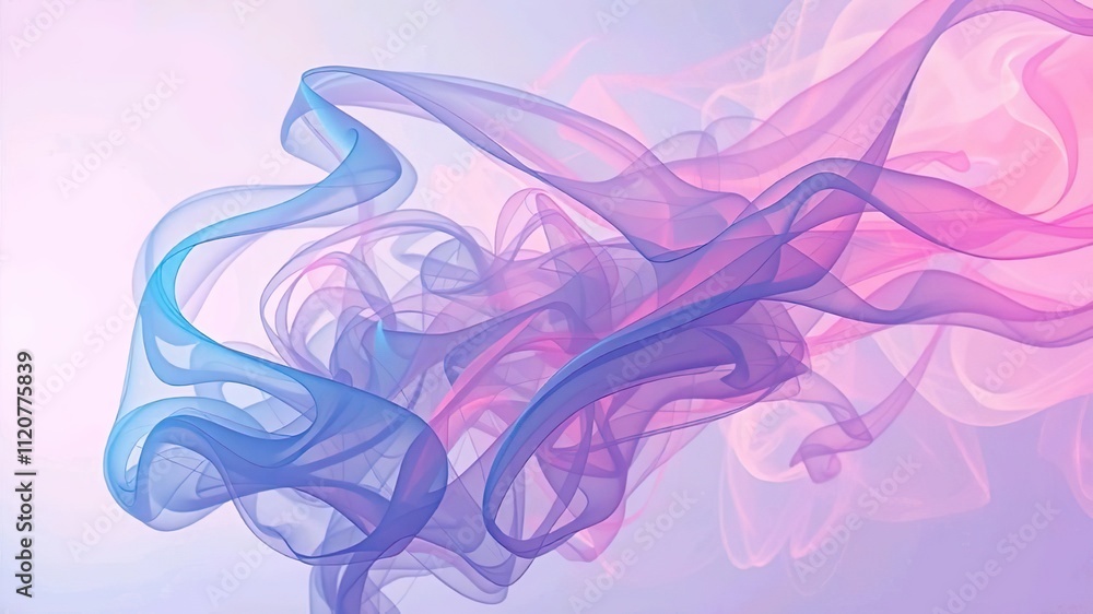 Poster abstract colorful smoke background with wave pattern and smooth flowing shapes