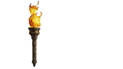 burning match isolated on white background