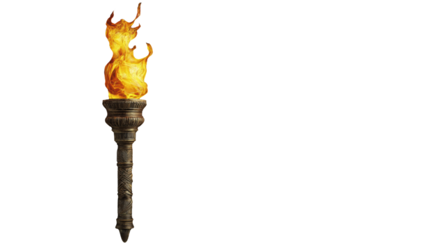 burning match isolated on white background