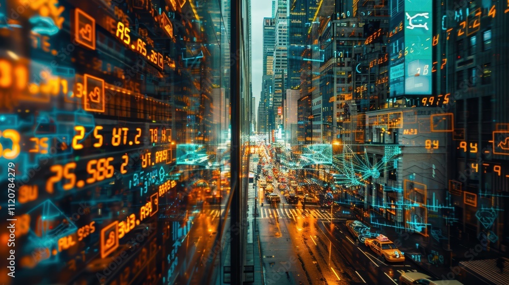 Poster quantum and trading fusion exploring innovation in a dynamic financial environment