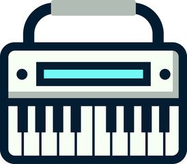 Keyboard Portable Music Day Instrument Vector Element