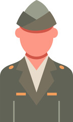 Veteran Soldier Memorial Day Theme Vector Element