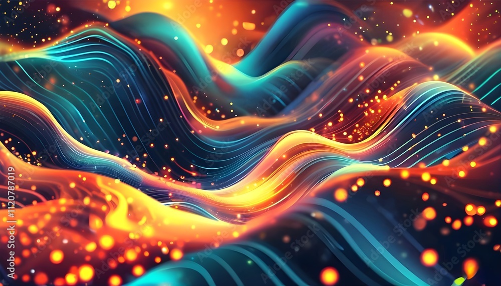Aufkleber a kaleidoscopic fractal universe with vibrant patterns and dynamic energy, blending geometry, light,