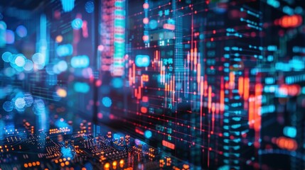 Global finance trends an infographic overview of stock markets and digital environments