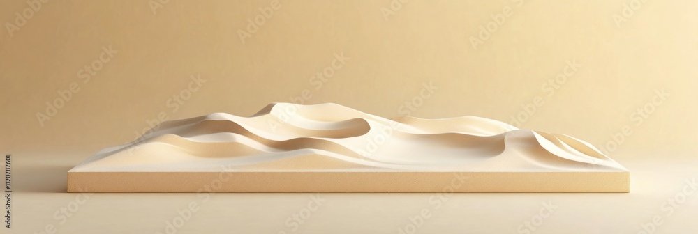 Poster abstract landscape model with smooth contours.