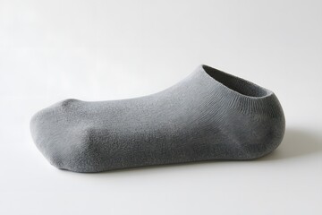 Gray Textured Sock Sculpture: Abstract Art in Fabric, Modern Home Decor, Unique Design.