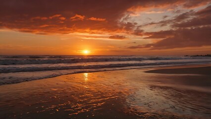 Obraz premium sunset on the beach