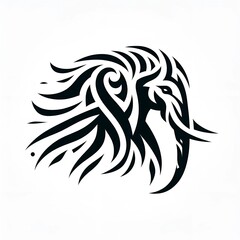 Naklejka premium An artistic depiction of an elephant using intricate tribal patterns.