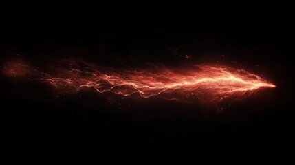 Dynamic Lightning Bolt Against Black Sky Energy Power Concept for Design and Visual Effects