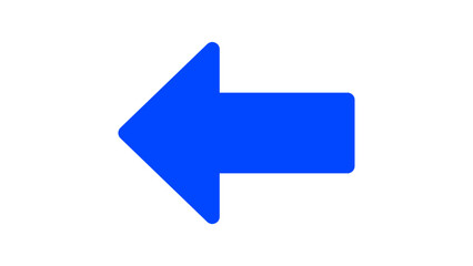Graphic single vector editable Blue arrow. Isolated Left pointing arrow icon. direction, position symbol.