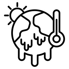 Climate change single icon