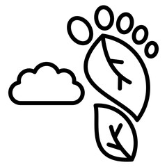 Obraz premium Ecological foot print single icon