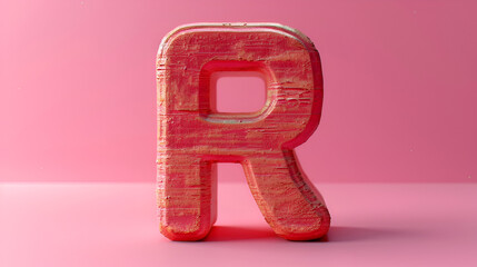 Letter R alphabet with plain background ai